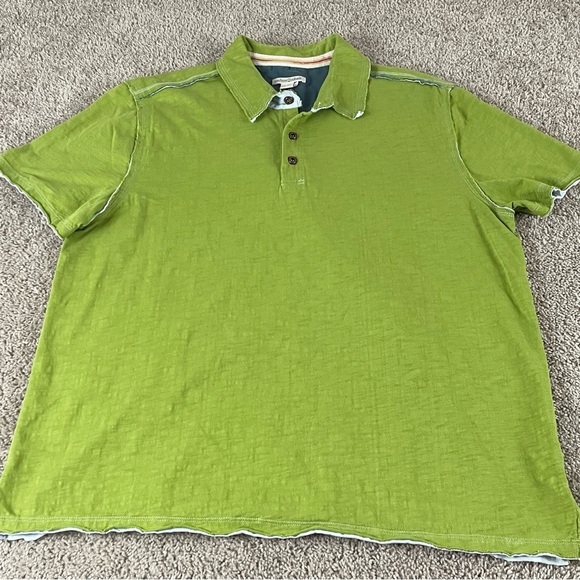 Carbon 2 Cobalt Polo Shirt Men’s Large Green Casual Preppy Outdoor Cotton S51 - Picture 1 of 9